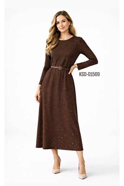 KASİDE BELİ KEMERLİ TAŞLI ELBİSE