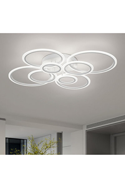 Alessandro DESIGN LED полилей с дистанционно управление BETTY 130W, 8 кръга, ...