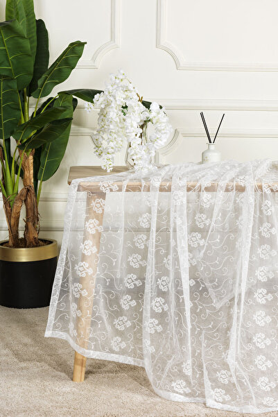 Elart مفرش طاولة فيلوكس دانتيل مزخرف لحفلات الزفاف والحفلات والخطوبة (145x210...