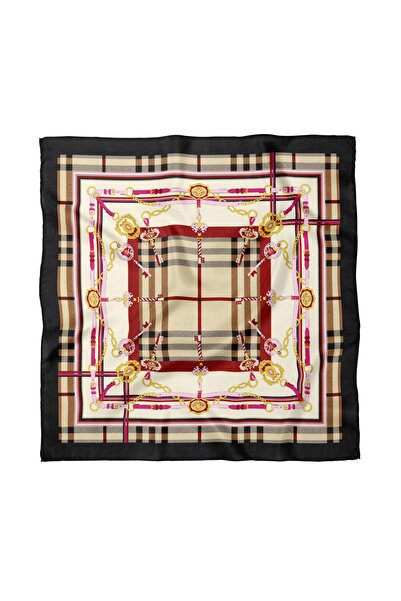 Sultan İpek Geometric Patterned Scarf / Bandana 50X50Cm