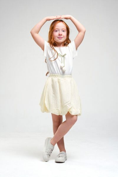 HAUSEkids طقم دايزي لافلي للفتيات من 4-8 سنوات - أصفر