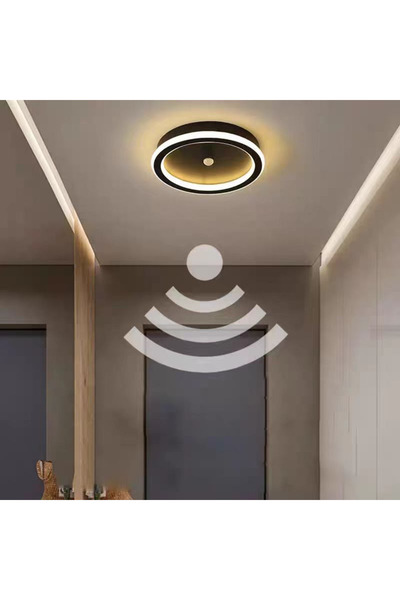 ALC-Shop Lustra LED cu Senzor Miscare PS500BK, 28W, lumina Rece/Calda/Neutra