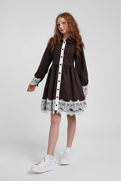 HAUSEkids Φόρεμα για κορίτσια 10-14 ετών Nişantaşı Soft - Καφέ