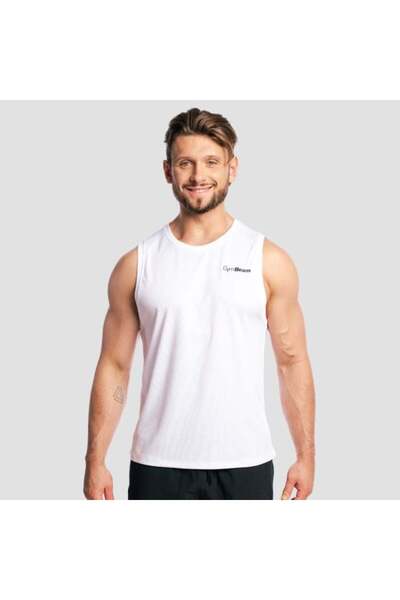 GymBeam Top de bază din plasă, alb