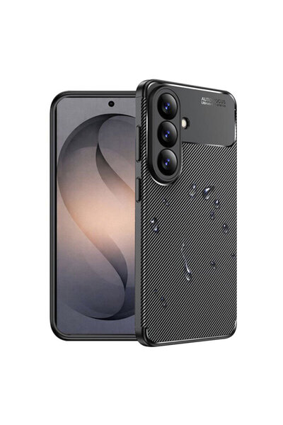 Techsuit Carcasă din fibră de carbon pentru Samsung Galaxy S26, neagră