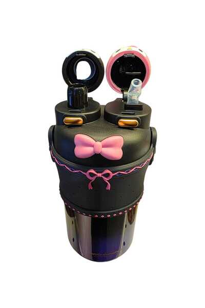 ciciki hediyelik Licenssed My Melody Figured 2-Lid Steel Water Bottle with St...