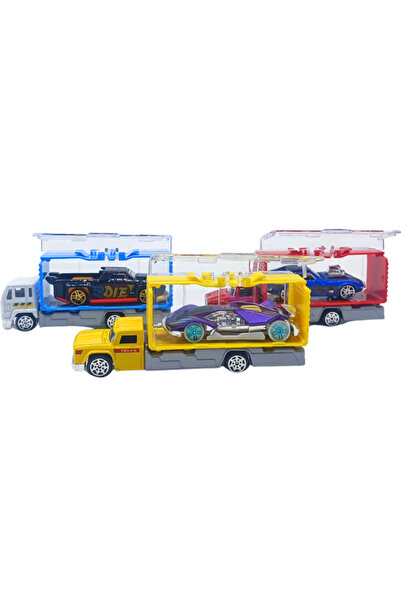 NEW T New Toy Araba Taşıyan Tır | 3'lü Metal Arabalı Oyuncak Kamyon Seti | 78...