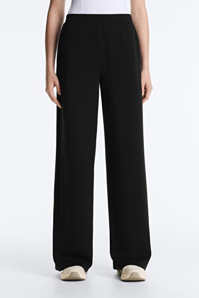 Oysho Straight-leg striped trousers with soft-touch modal