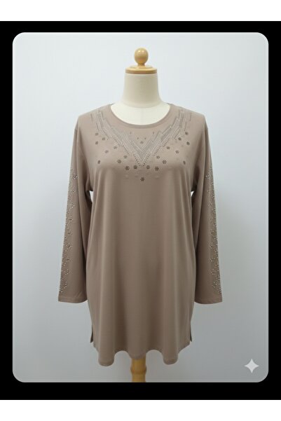 Mimoza tekstil Triko işlemeli anne bluz