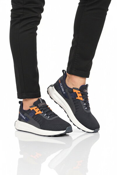 WALKWAY Синій сітчастий легкий еластичний чоловічий спортивний взуття з пам'я...