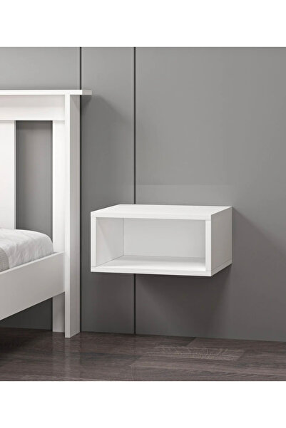 DEKOKAP Beyaz Mdf Duvara Monte Başucu Komodin