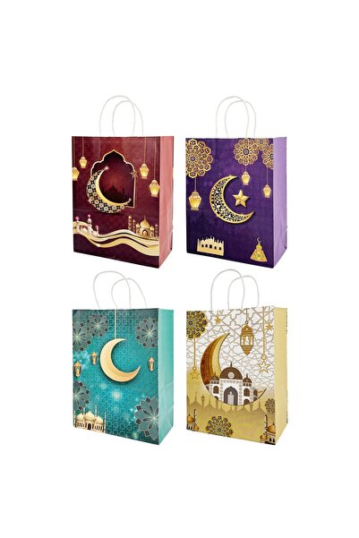 Party Magic أكياس هدايا كرافت متوسطة الحجم (21×11×27 سم) بتصاميم متنوعة، عبوة...