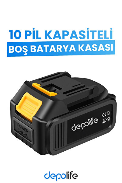 Depolife 10 Pil Kapasite Şarjlı Matkap Boş Yedek Batarya Elektrikli Alet Pil ...