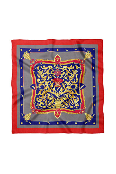 Sultan İpek Geometric Patterned Scarf / Bandana 50X50Cm