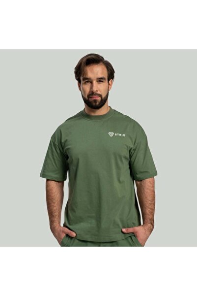 GymBeam Tricou supradimensionat verde cedru