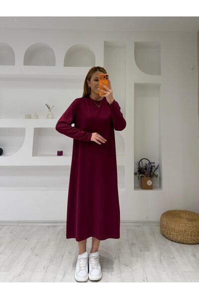 Trendingsize Modal Textured Long-Sleeved Dress