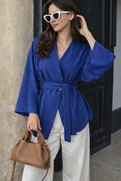 oshebu Kimono supradimensionat cu curea pentru femei