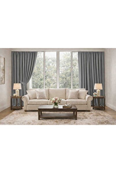 DEVRİM OLİVYA TEKSTİL Gray Blackout Blacktout Single Wing Flat Installation B...