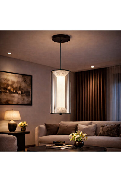 ALC-Shop Κρεμαστός πολυέλαιος LED με τηλεχειριστήριο 29W, ρυθμιζόμενο ύψος, ζ...