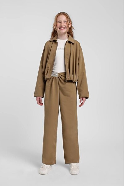 HAUSEkids 10-14 Years Old New İcon Brown Girls' 3-Piece Set-Camel