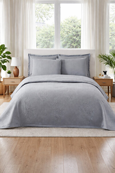 Özdilek Jakar Lux Çift Kişilik Pike Takımı - GRİ