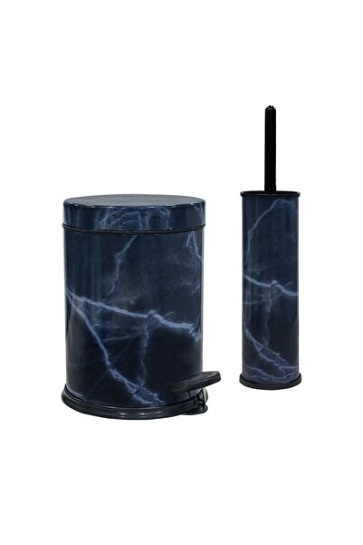 shop 2'li Banyo Seti Pedallı Çöp Kovası Wc Fırçası