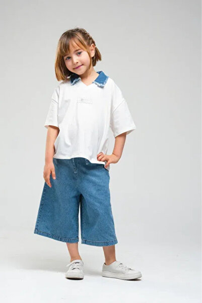 LOCO LOCO Tricou cu guler polo din jerseu 1018 pentru fete