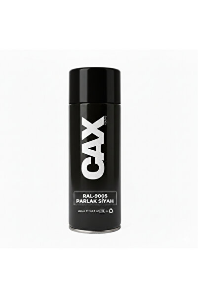 caxcolors CAX Colors RAL 9005 Parlak Siyah Akrilik Sprey Boya - Metal Ahşap P...