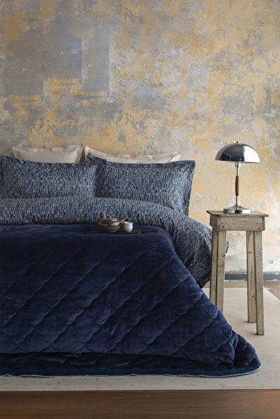 Apricitas HOME طقم ليروس الأزرق المخملي الفردي للاستخدام في جميع الفصول