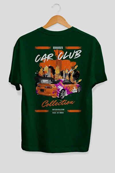 Ankhises Araba Club Series 39 Back Printed Oversize T-Shirt 100% Cotton Men W...