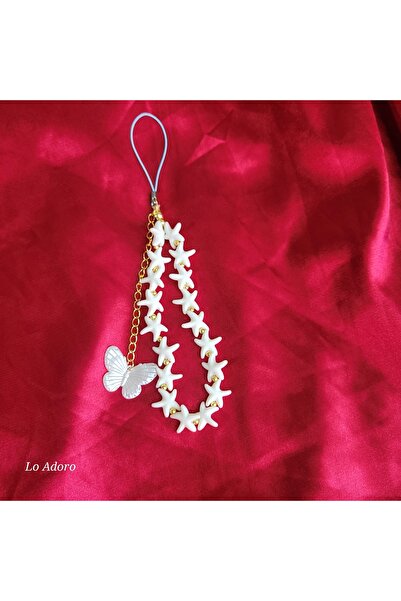 LO ADORO إكسسوار هاتف على شكل قلب وفراشة وقطة، حزام هاتف للنساء، سلسلة مفاتيح...