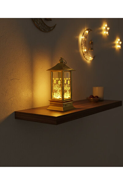 co arma مصباح LED ، تصميم فانوس رمضان بعبارة رمضان كريم ارتفاع 13 سم