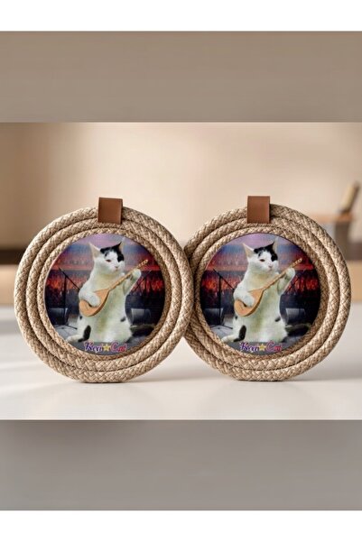 Hababamevi Goat ⭐ Cat 2-Pack Coasters