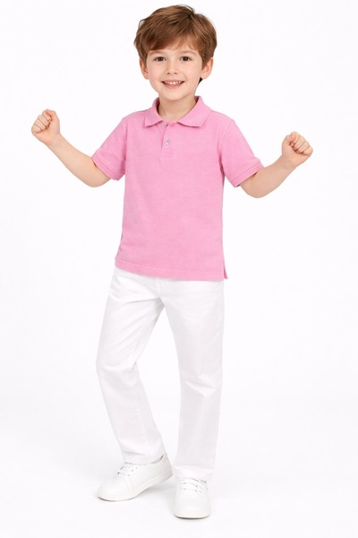 Nacar Erkek Çocuk 23 Nisan 29 Ekim Kısa Kol Lakost&Beyaz Pantolon Gösteri Tak...