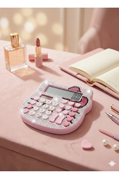 Cyz Bilişim Elmas Taşlı Fiyonk Detay Kalp Şeklinde Düğme Tasarımlı Mini Pembe...