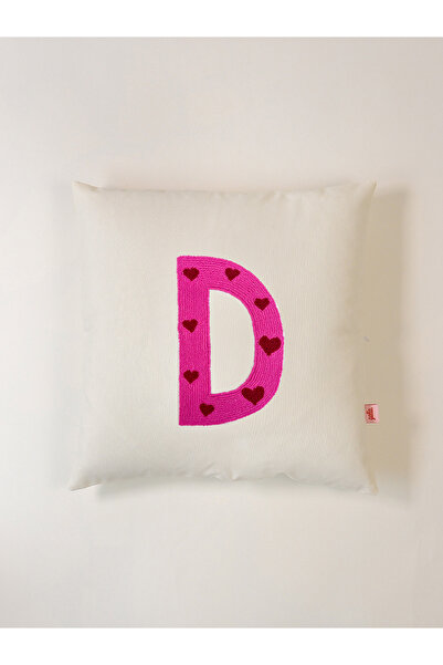 Galia Tasarım Спеціальна наволочка з серцем на літеру D до Дня закоханих