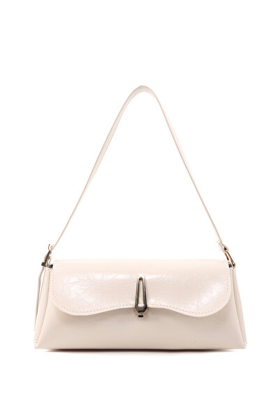 SHAKA Wrinkled Textured Cream Shk305 Faux Leather, Special Lock Magnet Hand, ...