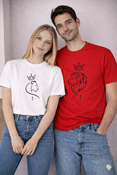 LORVEX Valentine's Day February 14 Double Combination Tshirt 2-Piece Price Un...