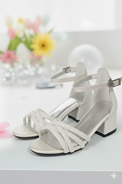 patik ayakkabı Удобни и стилни дамски обувки с нисък ток и блестящ дизайн