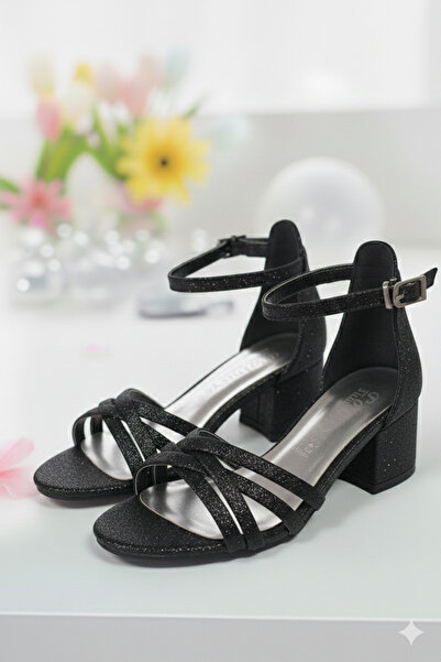 patik ayakkabı Удобни и стилни дамски обувки с нисък ток и блестящ дизайн