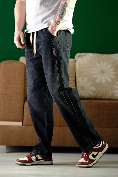 since 1990 man Manreax Streetwear Elastic Waist Drawstring Straight Leg Relax...