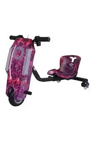 Fun Moment سكوتر كهربائي صغير للانجراف بجهد 36 فولت مع خوذة وواقيات - وردي