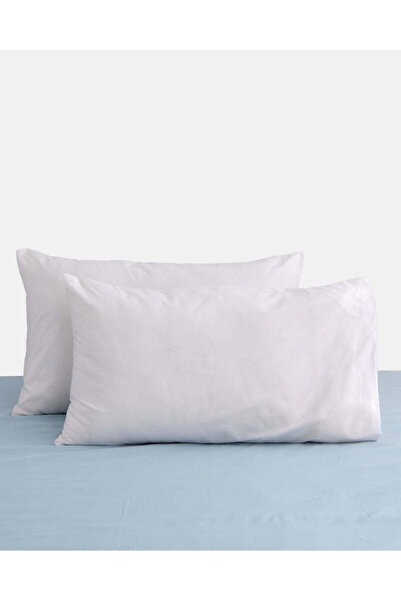 REDTAG White Plain Cotton Pillowcase (2 Piece)