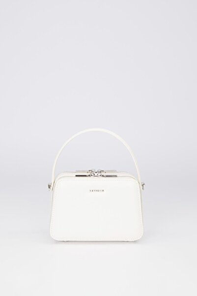 Levidor Beige Square Bombe Look Shoulder Bag