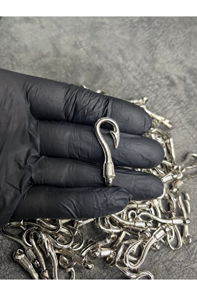 Mos Tespih 1 Adet Balıkçı Olta Kancası Gümüş Renk Kolye Ucu Takı Malzemesi