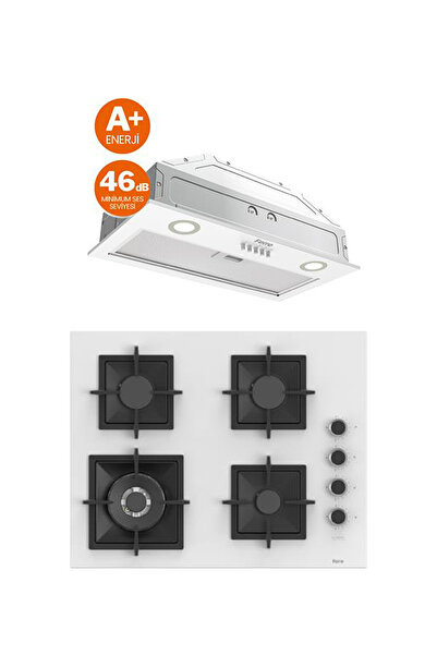 Ferre MEGA PLUS SERİSİ 2'Lİ CAM ANKASTRE SET OCAK + GÖMME ASPİRATÖR (SC406-D0...