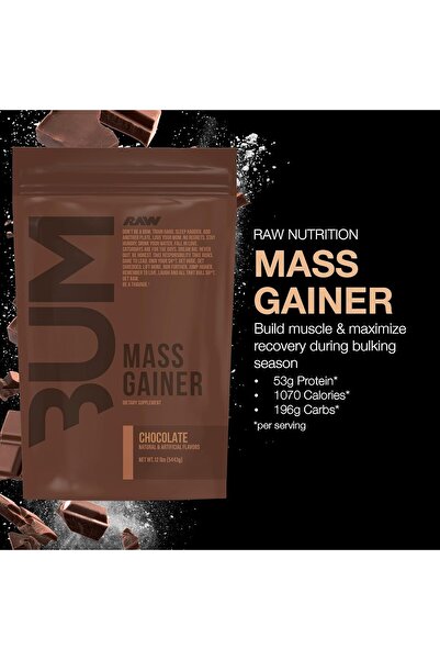 CBUM مسحوق بروتين زيادة الوزن من سلسلة Raw - بنكهة الشوكولاتة (12 رطلاً / 20 ...