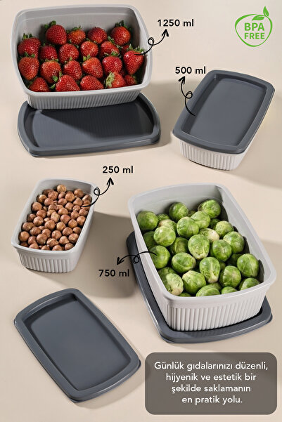 Meleni Home مجموعة من 4 حاويات تخزين