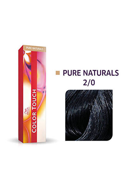 Wella Professionals Vopsea de păr semipermanentă Color Touch 2/0 – neagră, 60 ml