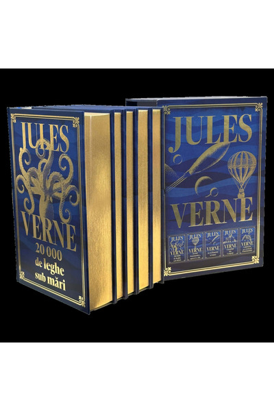 Editura DPH Jules Verne: Pachet de 5 Carti in Cutie Speciala - Editie de cole...